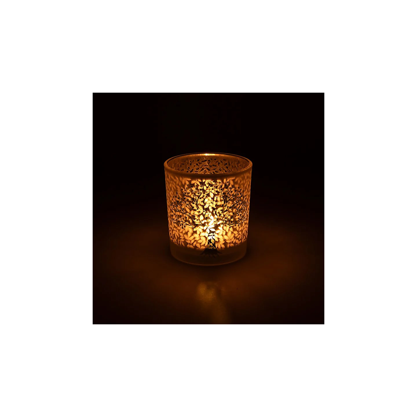 Photophore givré/métallique Arbre de Vie | Pieralune