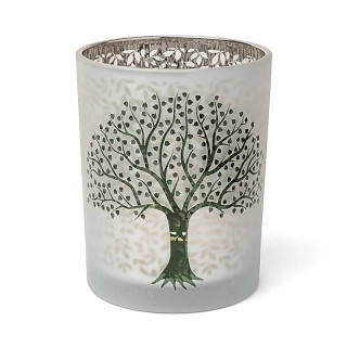 Photophore givré/métallique Arbre de Vie | Pieralune