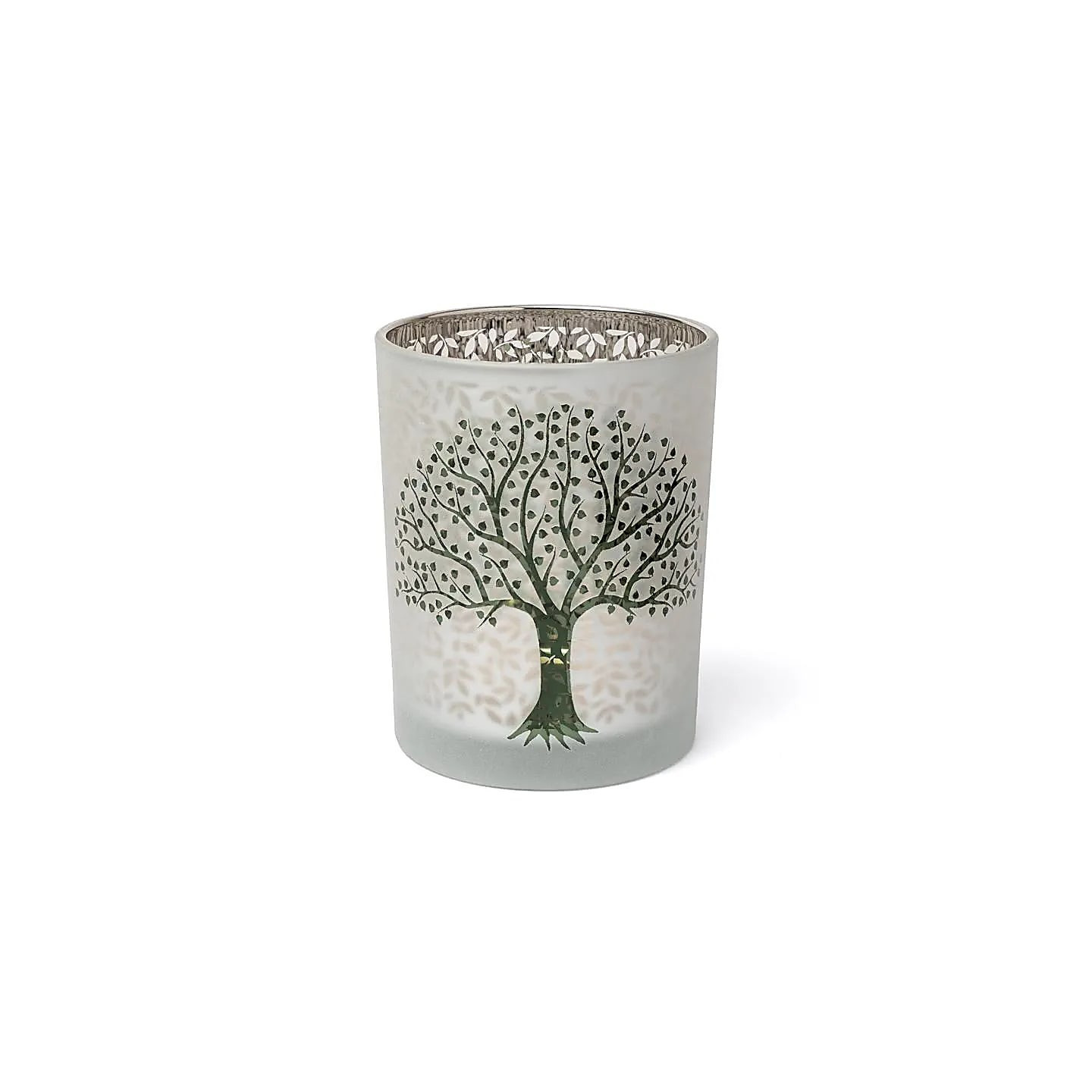 Photophore givré/métallique Arbre de Vie | Pieralune
