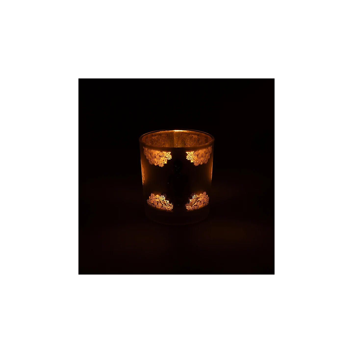 Photophore givré/métallique Bouddha | Pieralune