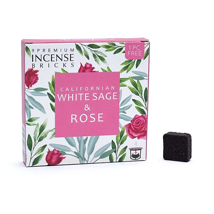 Aromafume briques d'encens Sauge blanche & Rose | Pieralune