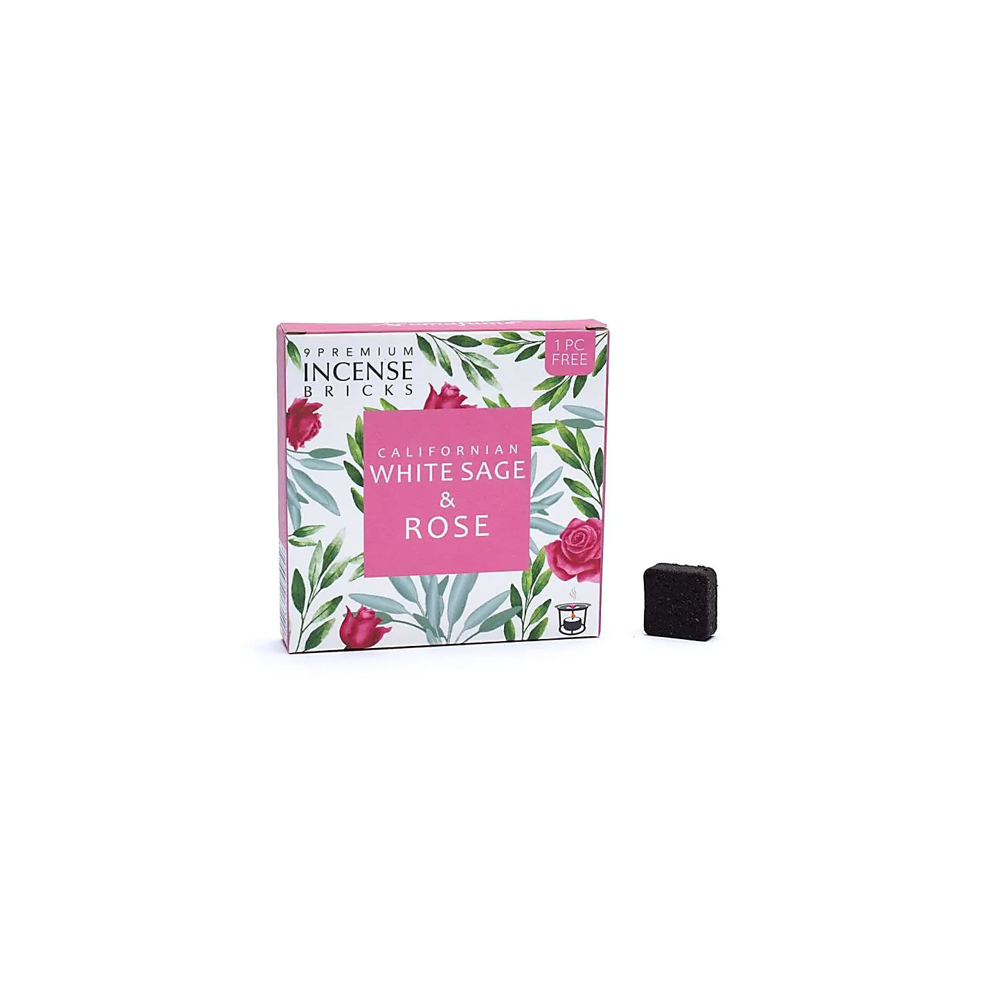 Aromafume briques d'encens Sauge blanche & Rose | Pieralune