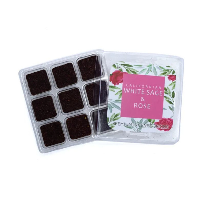 Aromafume briques d'encens Sauge blanche & Rose | Pieralune