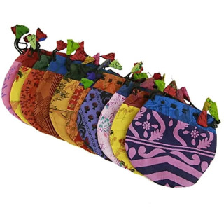 Petites bourses Vintage soie couleurs mixtes | Pieralune