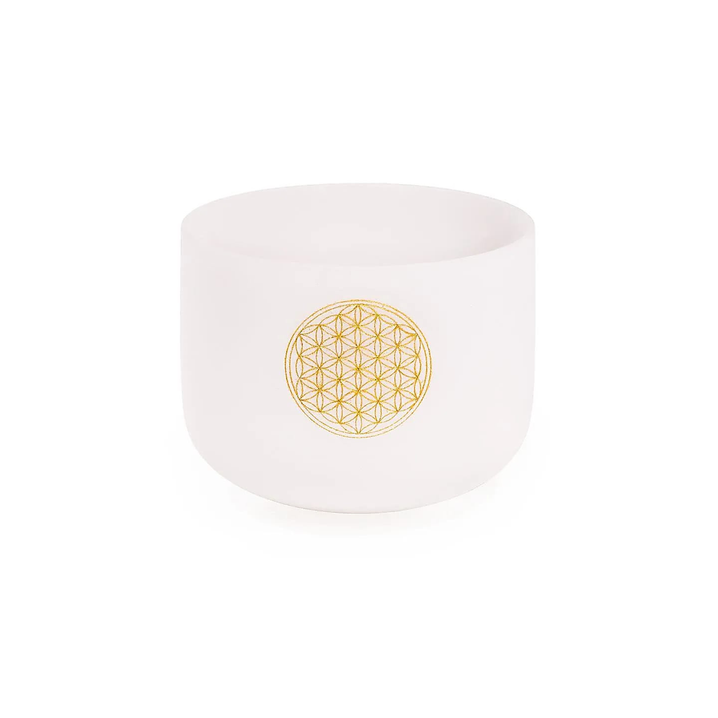 Bol chantant cristal note FA Fleur de vie + housse | Pieralune