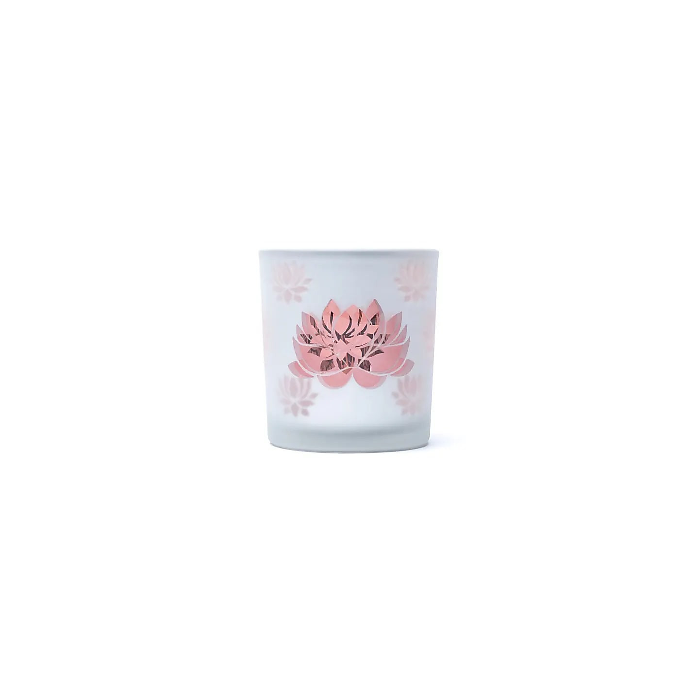 Candle light holder frosted/metallic Lotus | Pieralune