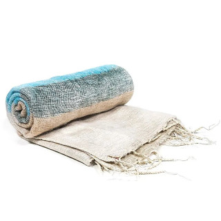 Châle de Méditation - crème à rayures | Pieralune