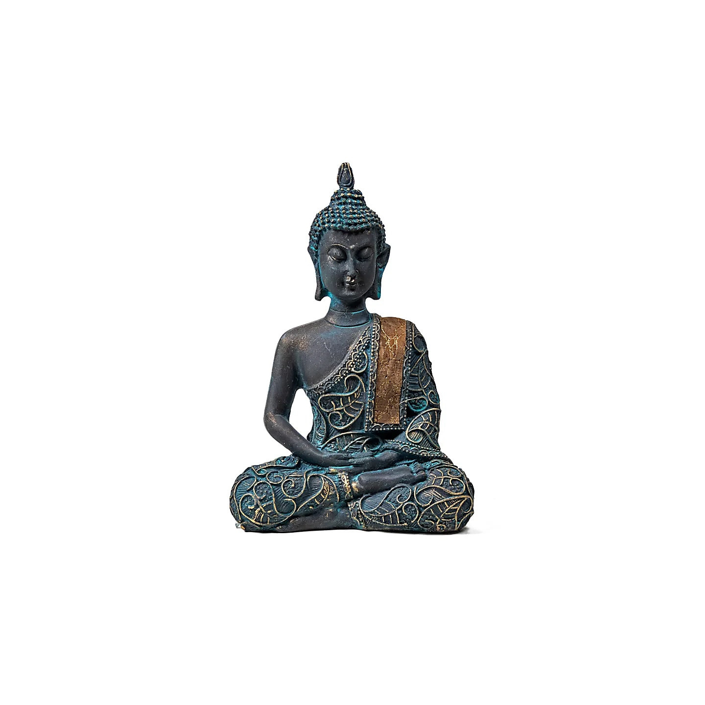 Bouddha en méditation finitions antiques | Pieralune