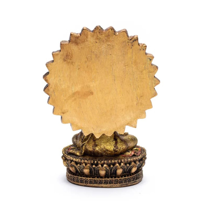 Bouddha de la Réassurance avec aura et trône | Pieralune