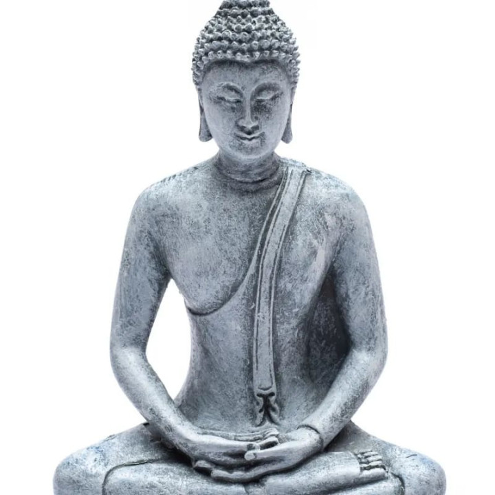 Bouddha méditant Thaïlande gris | Pieralune