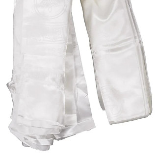 Kathag tibétaine blanche avec 8 signes auspicieux | Pieralune