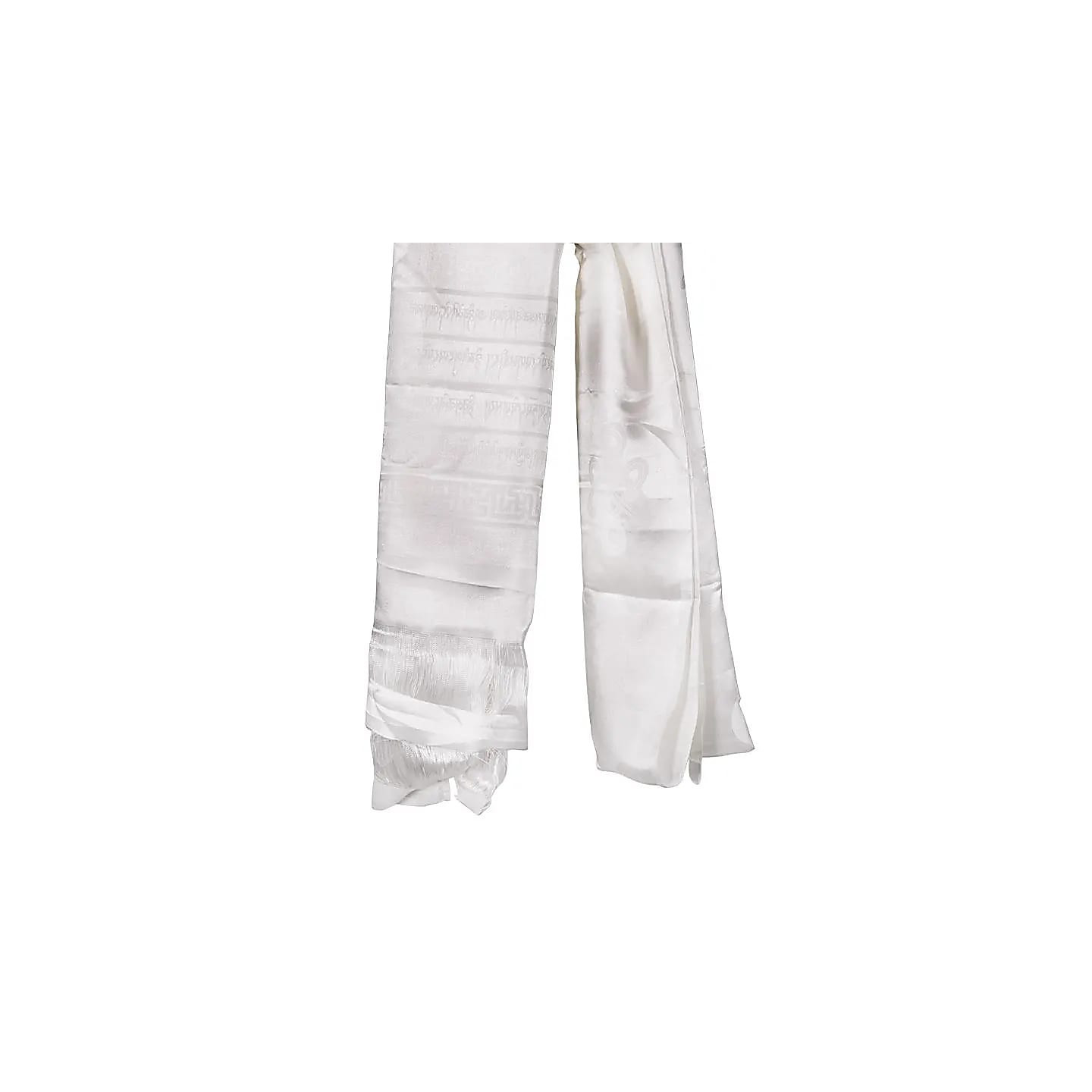 Kathag écharpe tibétaine de luxe blanche XL | Pieralune