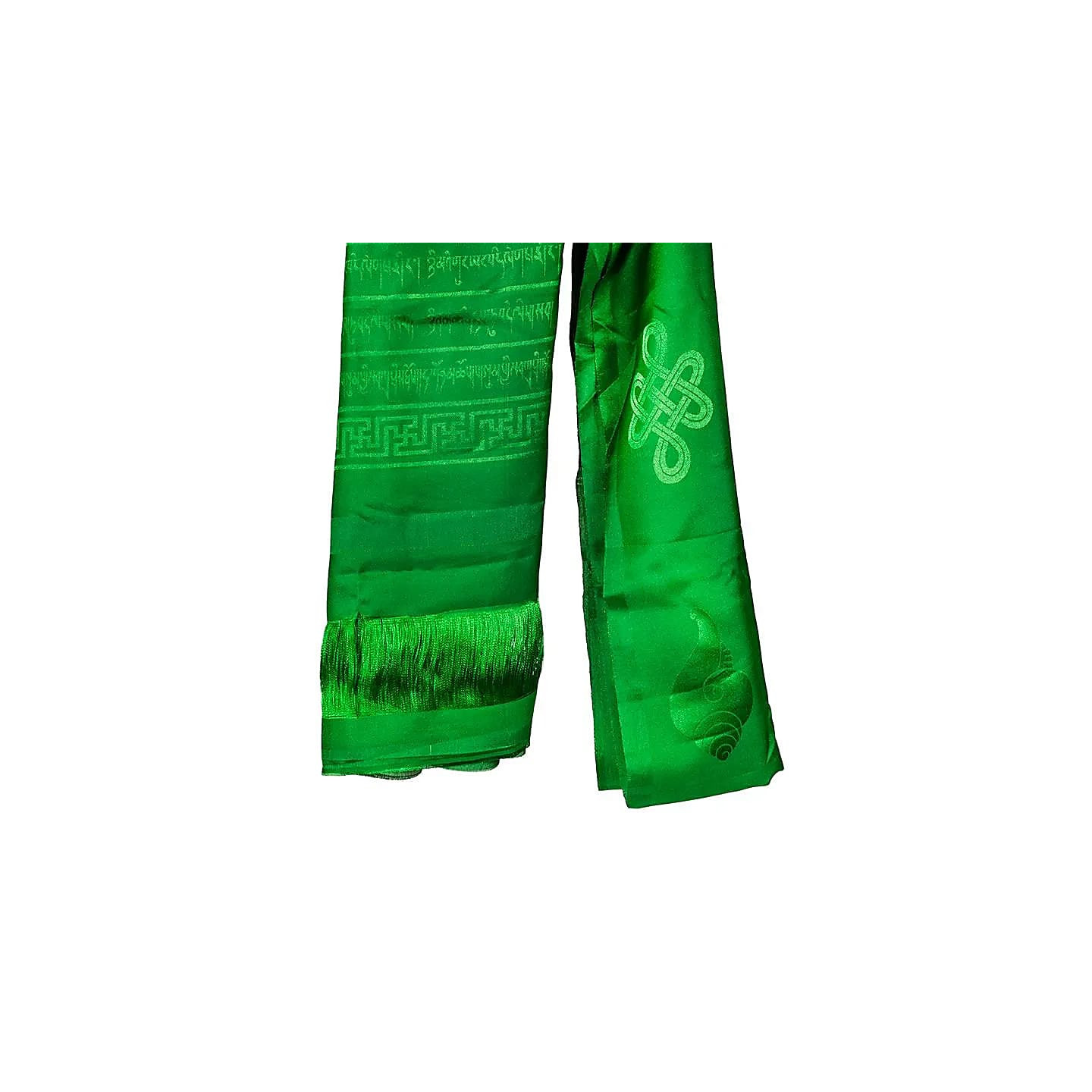 Kathag écharpe tibétaine de luxe vert XL | Pieralune