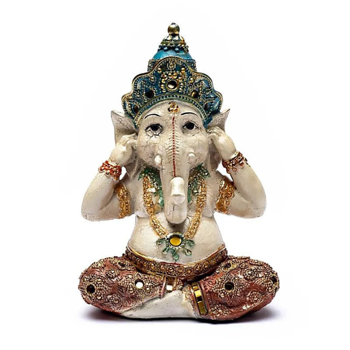 Statue de Ganesh N'écoute aucun mal | Pieralune