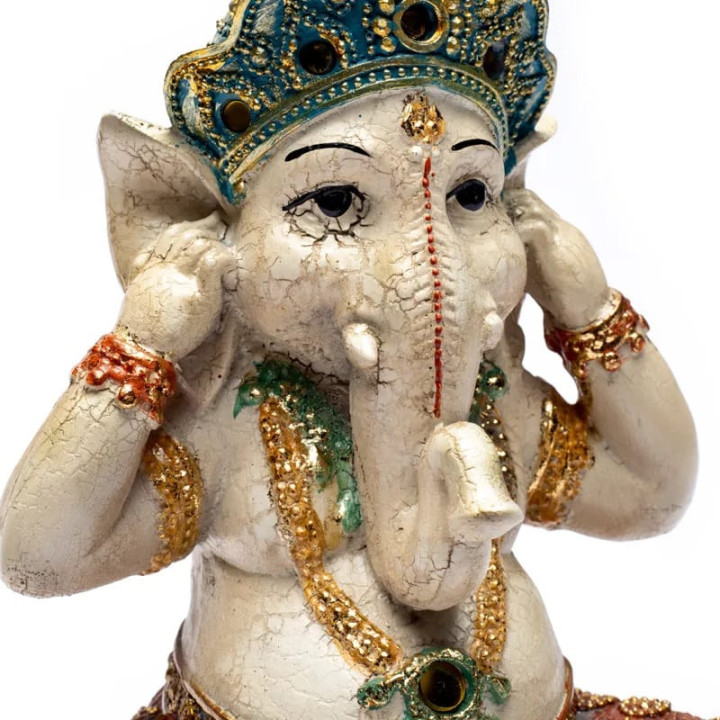 Statue de Ganesh N'écoute aucun mal | Pieralune