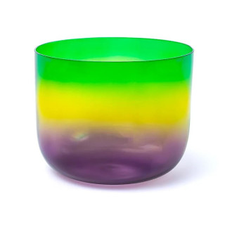 Bol chantant en cristal clair arc-en-ciel note FA 432 h... | Pieralune