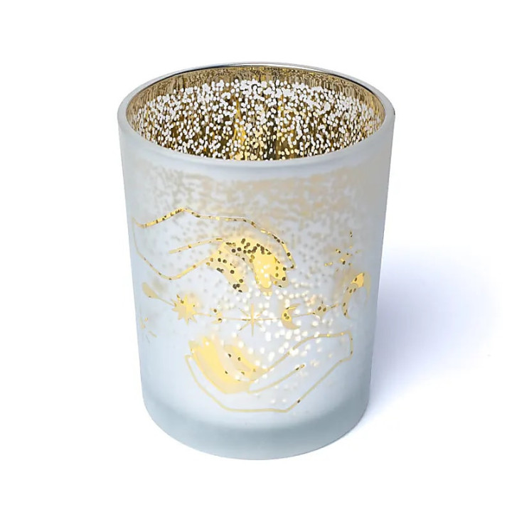 Bougeoir mains spirituelles givrées/métalliques | Pieralune