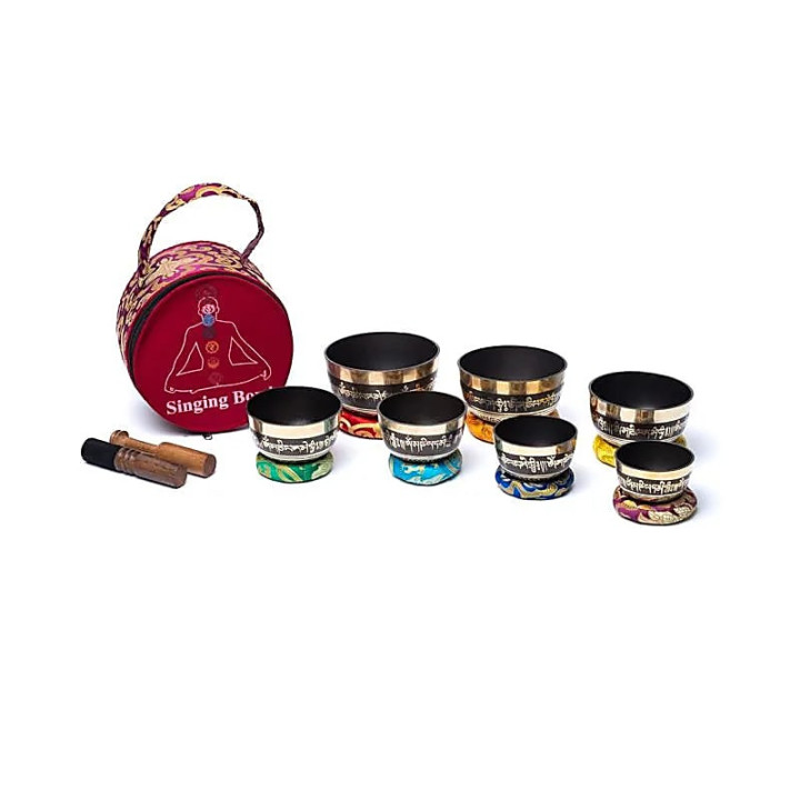Set de bols chantants chakra avec housse | Pieralune