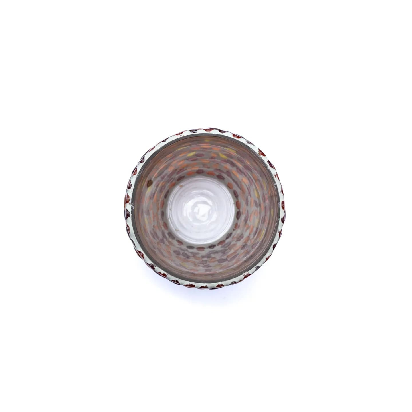 Photophore mosaïque rouge/jaune | Pieralune