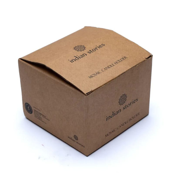 Photophore fleurs en mosaïque | Pieralune