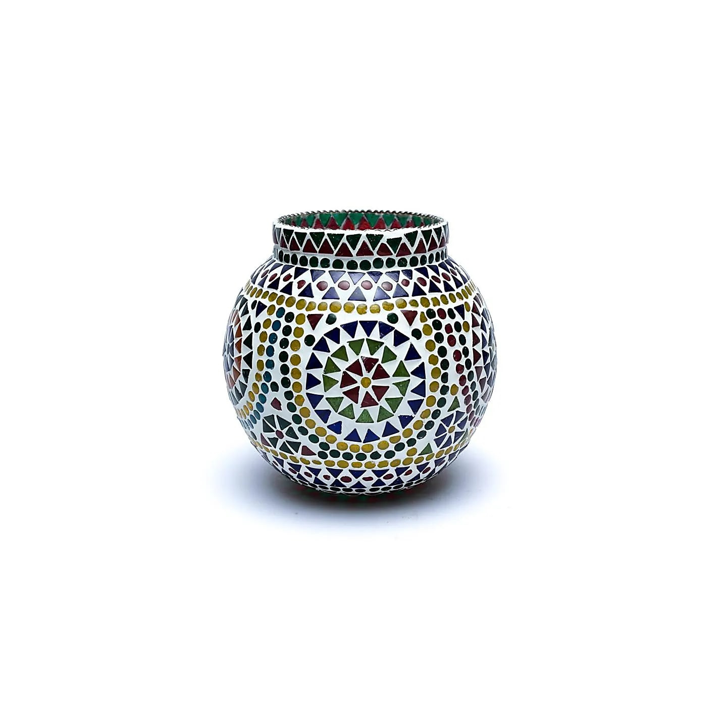 Photophore mosaïque multicolore | Pieralune