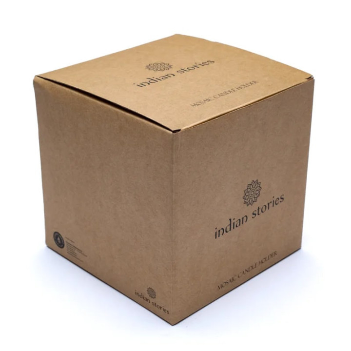 Photophore mosaïque multicolore | Pieralune