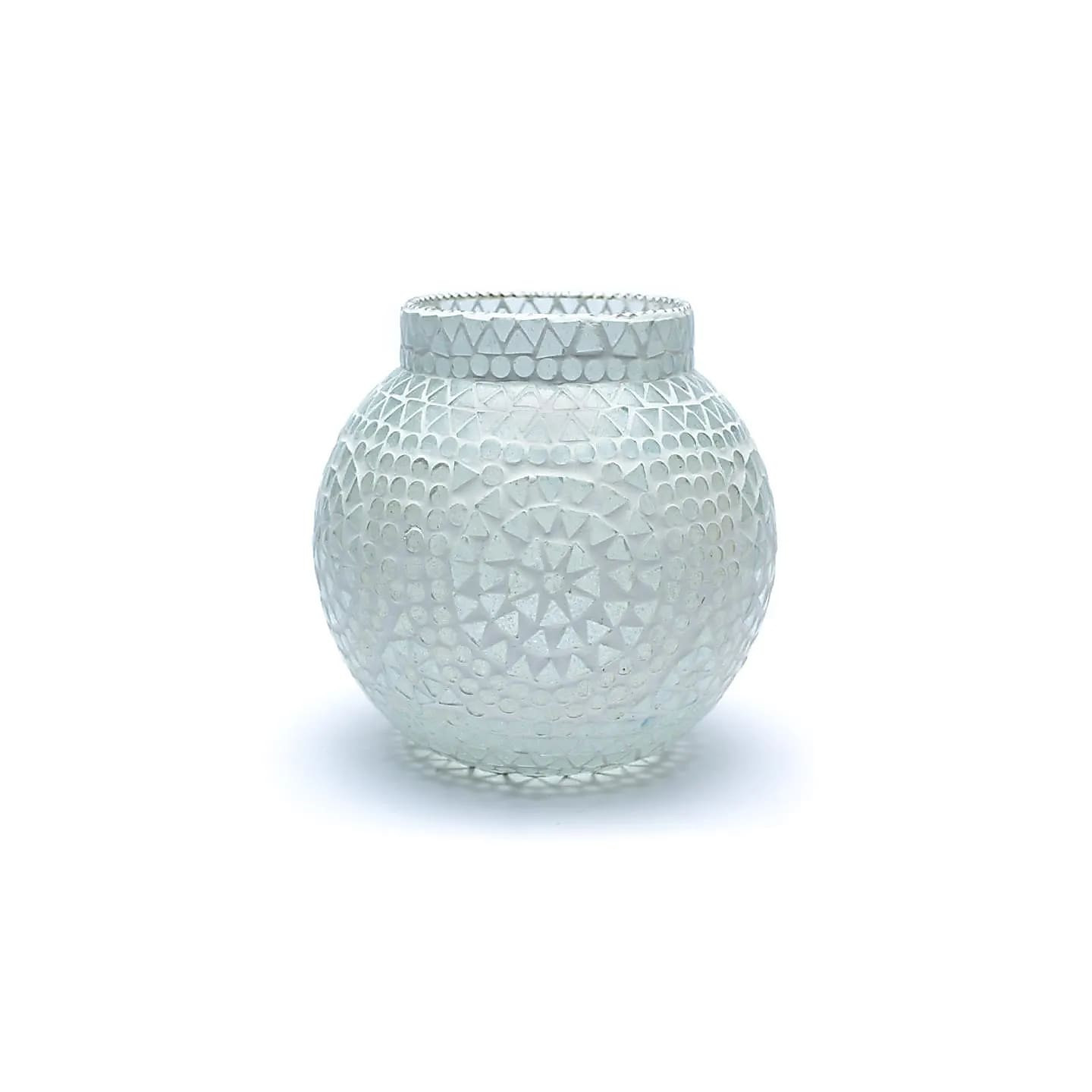 Photophore mosaïque blanc | Pieralune