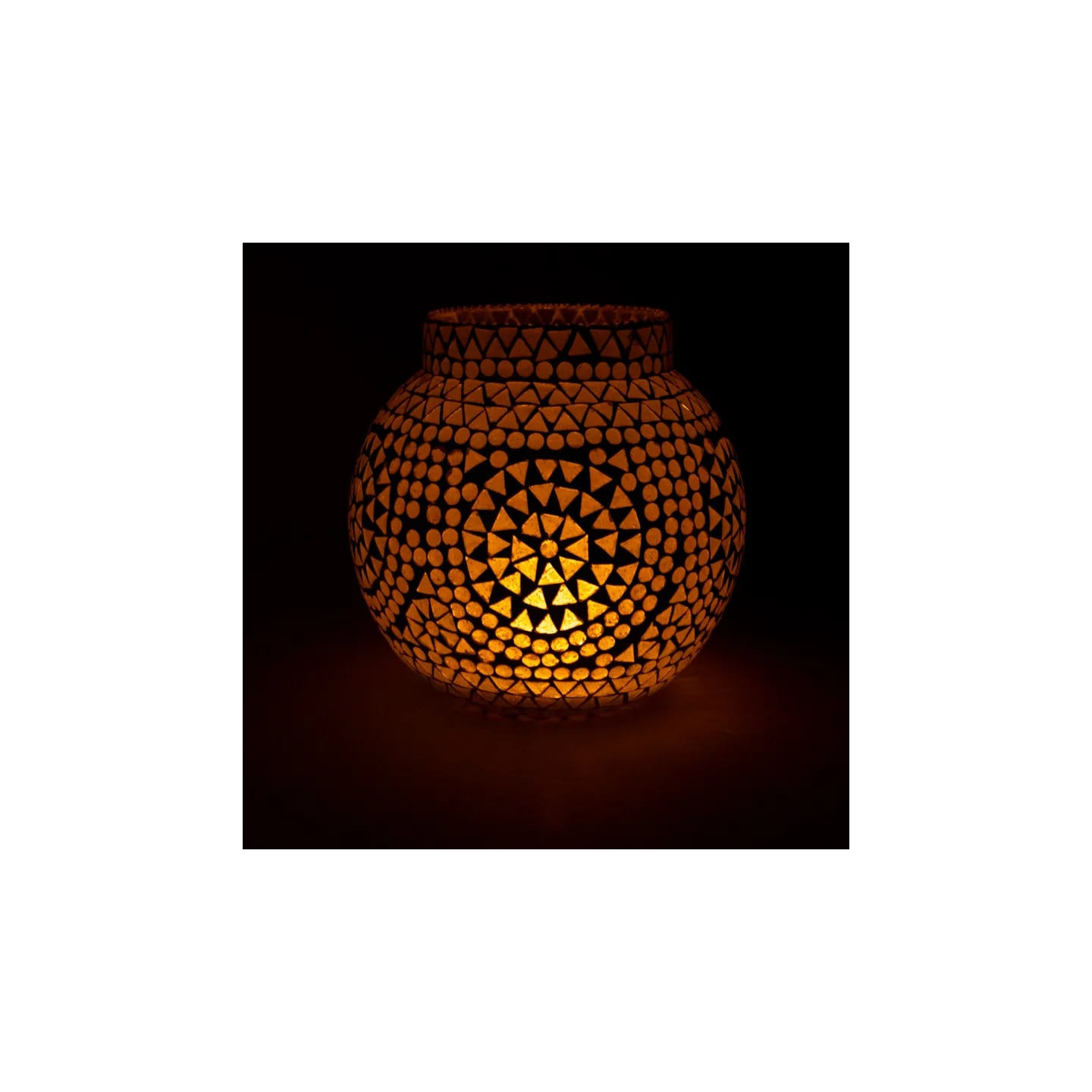 Photophore mosaïque blanc | Pieralune