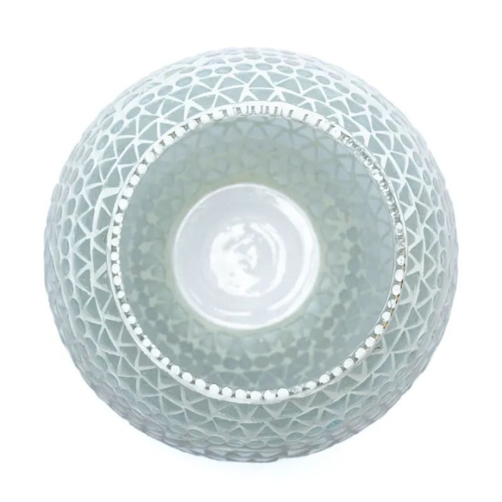 Photophore mosaïque blanc | Pieralune