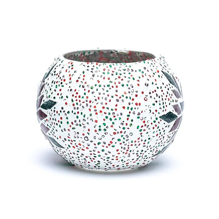 Photophore mosaïque de feuilles | Pieralune