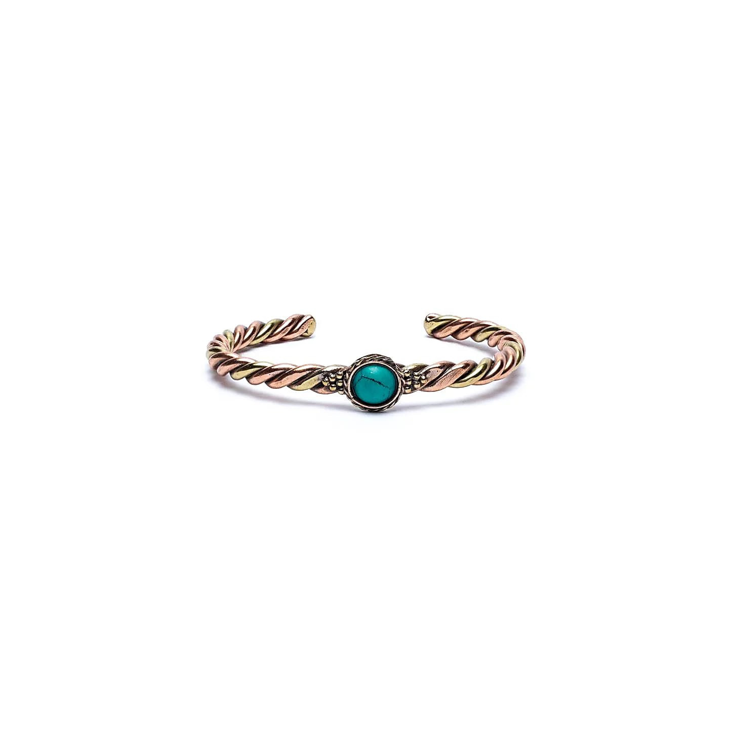 Bracelet torsadé pierre couleur turquoise | Pieralune
