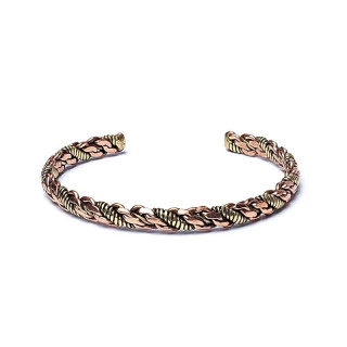 Bracelet torsadé couleur bronze/or - triple torsade | Pieralune