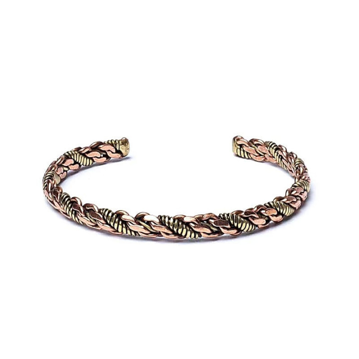 Bracelet torsadé couleur bronze/or - triple torsade | Pieralune