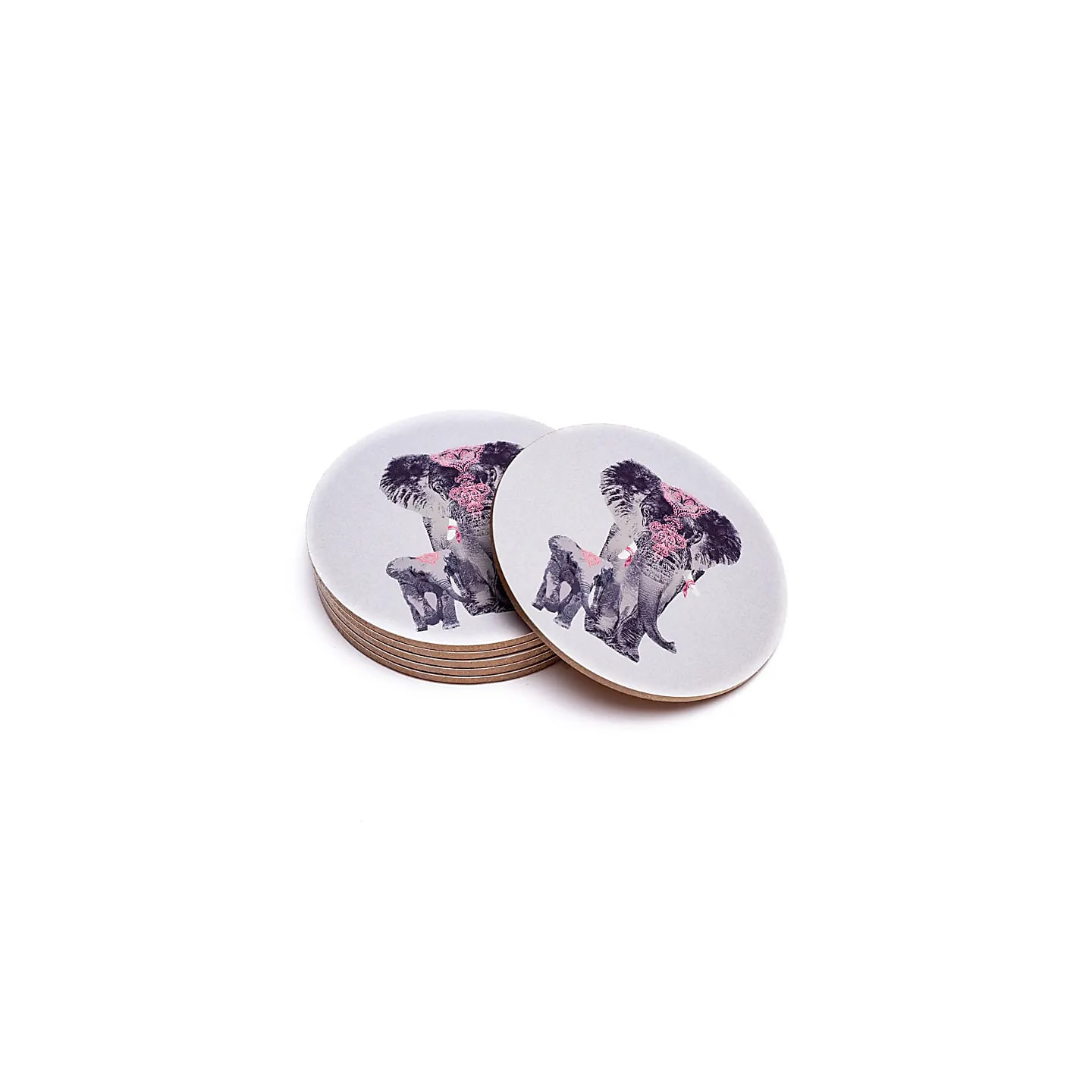 Sous-verres Elephant lot de 6 | Pieralune