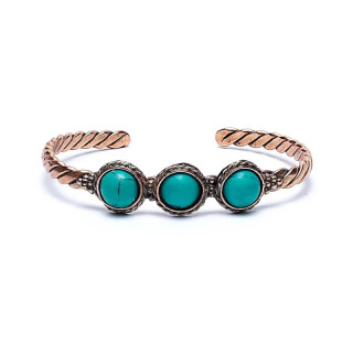 Bracelet torsadé pierres turquoises | Pieralune