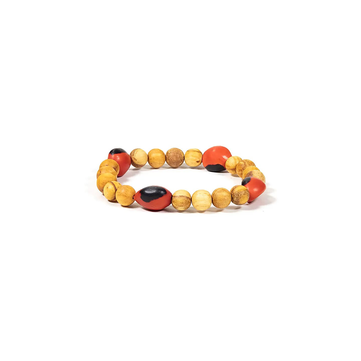 Bracelet Palo Santo avec 4 perles Huayruro | Pieralune