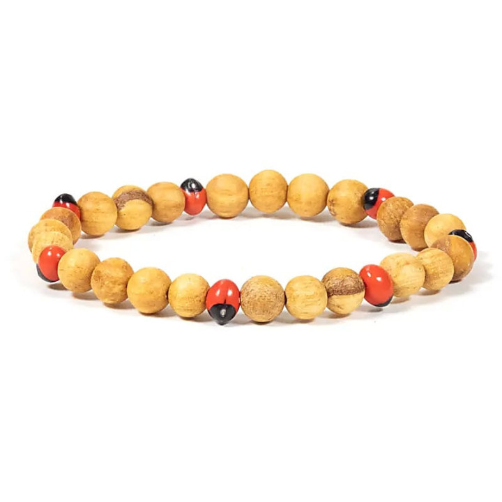 Bracelet Palo Santo avec perles Huayruro | Pieralune