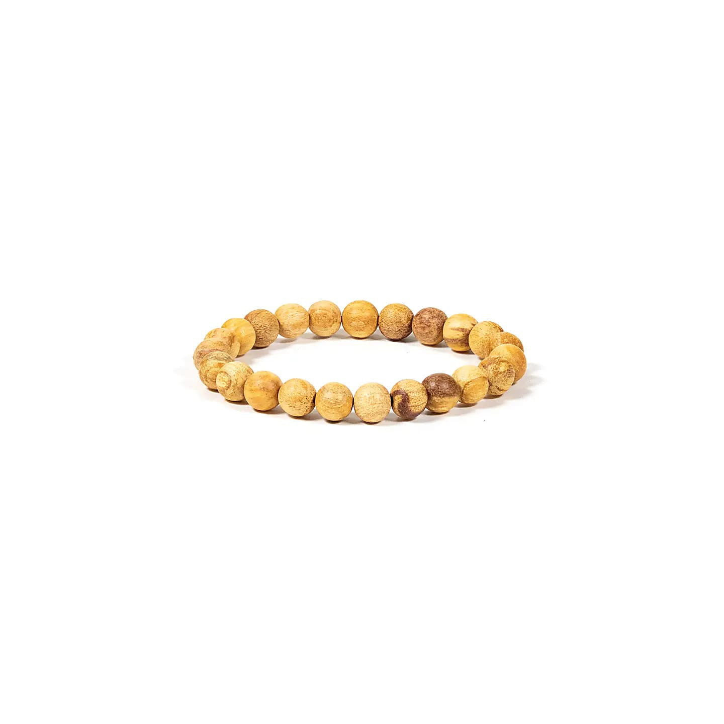 Bracelet Palo Santo perles rondes M élastique | Pieralune