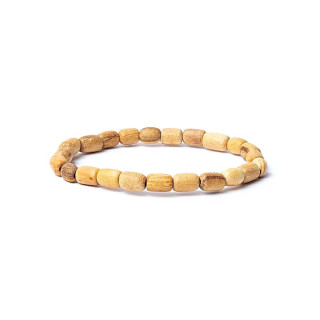Bracelet Palo Santo élastique perles cylindriques | Pieralune