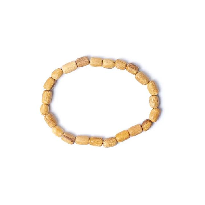 Bracelet Palo Santo élastique perles cylindriques | Pieralune