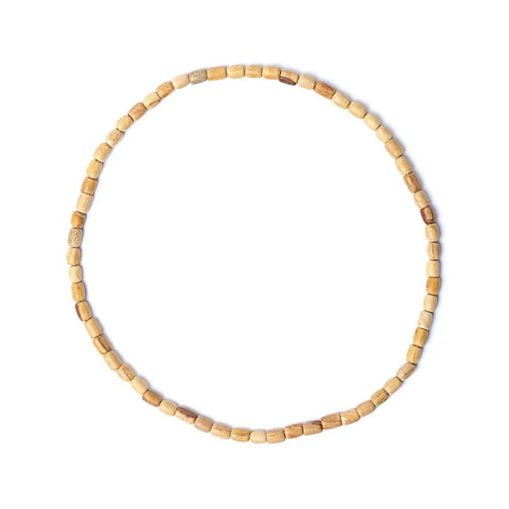 Collier Palo Santo élastique perles cylindriques | Pieralune