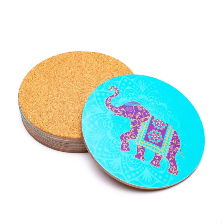 Dessous de verre Indian Elephant lot de 6 | Pieralune