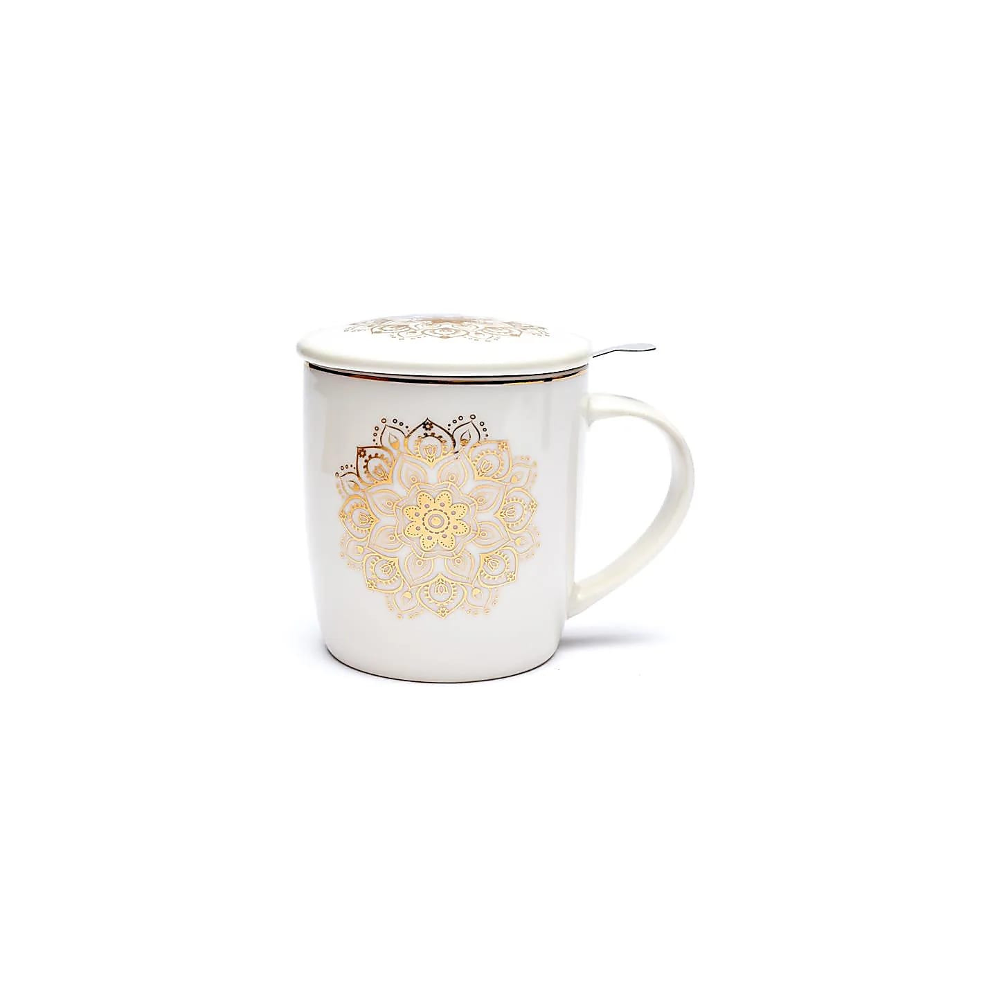 Tasse Infuseur à Thé Mandala blanc | Pieralune