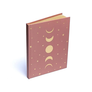 Carnet phases de lune & étoiles vieux rose | Pieralune