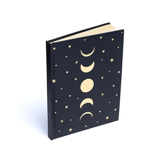 Carnet phases de lune & étoiles noir | Pieralune