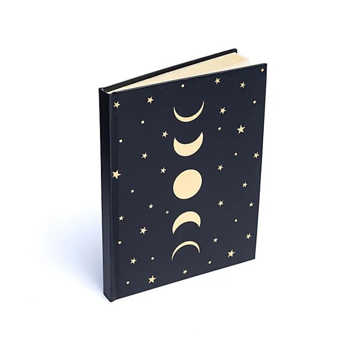 Carnet phases de lune & étoiles noir | Pieralune