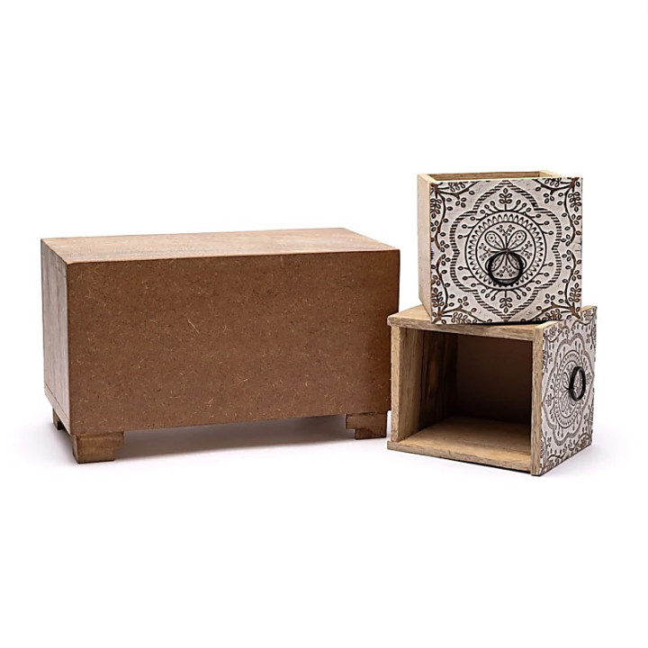 Petite commode impression mandala | Pieralune