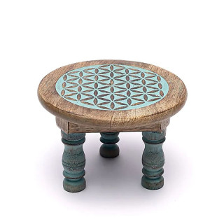 Petite table d’autel impression bleue Fleur de Vie | Pieralune