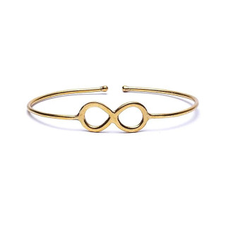 Bracelet Infinity en laiton couleur dorée ajustable | Pieralune