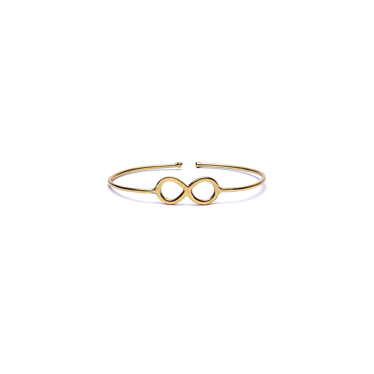 Bracelet Infinity en laiton couleur dorée ajustable | Pieralune